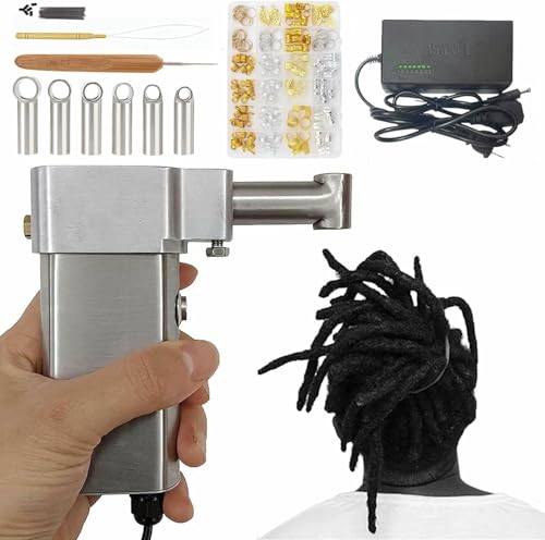Machine à dreadlocks électrique 6-16mm avec 6 têtes interchangeables et accessoires
