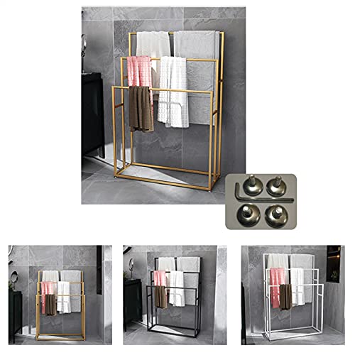 Toallero de pie para organizar textiles en el baño y la lavandería 7