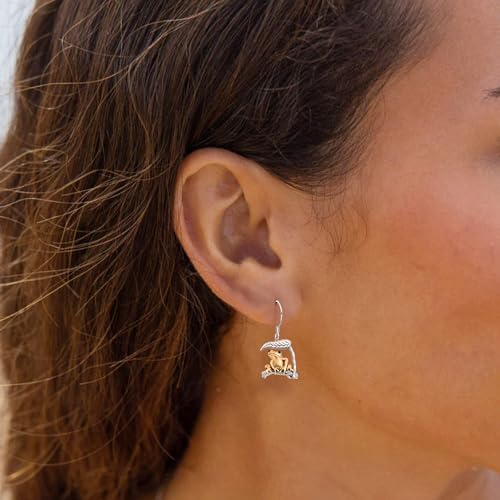 Dangle Earrings 925 Sterling Silver Lotus Flower Earrings for Women Yoga Dangle Earrings Lightweight Dangle Earrings Mother's Day Jewelry2