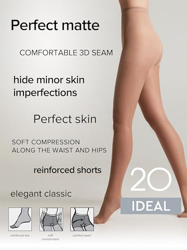 Image of Conte Tights Classic Matt Sheer Pantyhose with Control Top Ideal 20 den