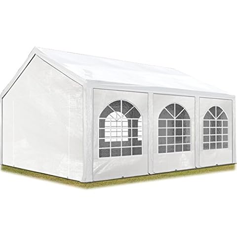 TOOLPORT 3x6 m Excellent Marquee with strong approx. 240g/m² PE tarpaulin, Party Tent with fully galvanised & bolted steelframe white Cover