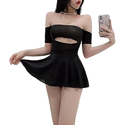 SINROYEE Womens Sexy Cosplay Lingerie Silk Nightgown Dress High split Cheongsam Dress