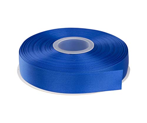 AVANAVA 1 Inch Wide Double Face Satin Ribbon - 50 Yards (352-Classic Blue)