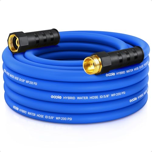 Heavy Duty Garden Hose 25 ft, Non-Expanding Flexible...
