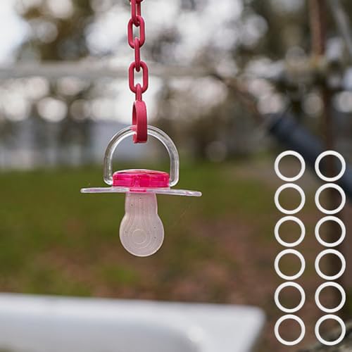 12 Stück Transparente Schnuller Adapter,Baby Silikonring Schnullerhalter,Schnullerkette Silikonring,O-Ringe Baby-Schnuller-Clips,Weicher Ring Adapter Clip,Für Show Oder Geburtstagsgeschenk,Kiuiom
