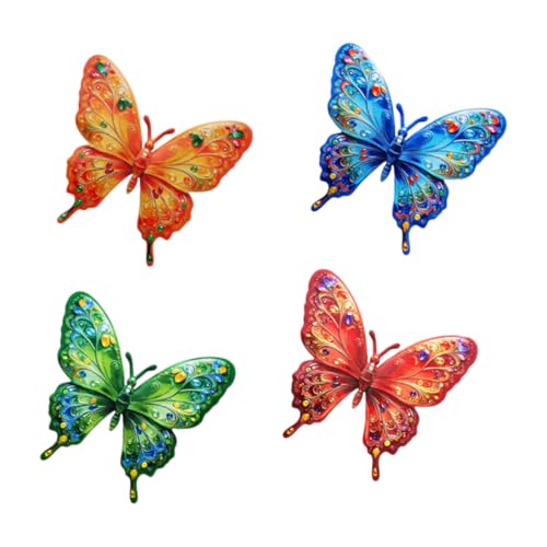 YUGSHNKFC Art en métal Décorations murales papillon en métal Décorations suspendues en fer Ornement décoratif pour les décors de cours de jardin Art de clôture de jardin extérieur