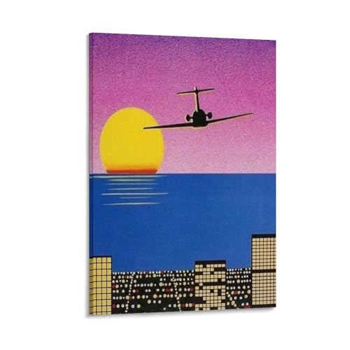 Hiroshi Nagai Plane 2 Framed Wall Art Poster Home Decor Poster Wall Art Hanging Picture Frame Print Bedroom Decorative Painting Room Aesthetic 08x12inch(20x30cm)