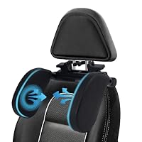 Alaoo Opfstütze Auto Kinder, Einziehbare Abnehmbare Nackenstütze 360 °Rotation Verstellbarem Auto Kopfstütze, Autositz Seitliches Kopfstützkissen für Erwachsene Kinder beim Fahren oder Reisen im Auto