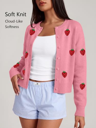 Image of Trendy Queen Cropped Cardigan Sweaters for Women Fall Fashion Clothes 2026 | Lightweight Knit Button-Down, Y2K Open-Front Layering Piece for Fall, Spring & Office Wear