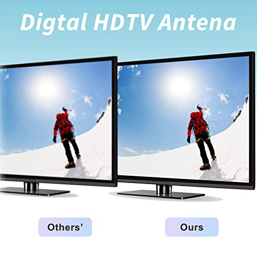 Hd Indoor Digital Tv Antenna With Amplifier, Long 150 Miles Range Reception Supports 4K 1080P And All Older Tvs Indoor Hdtv Television For Local Channels With 9.8Ft Coax Cable And Ac Adapter #TOP3