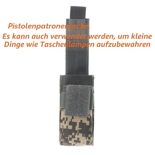 ACEXIER Outdoor Jagd Messer Holster Molle Taschenlampe Beutel Fackel Halter Fall Magazin Tasche Militär Pistole M5 Taktische Taschenlampe Tasche (Black)