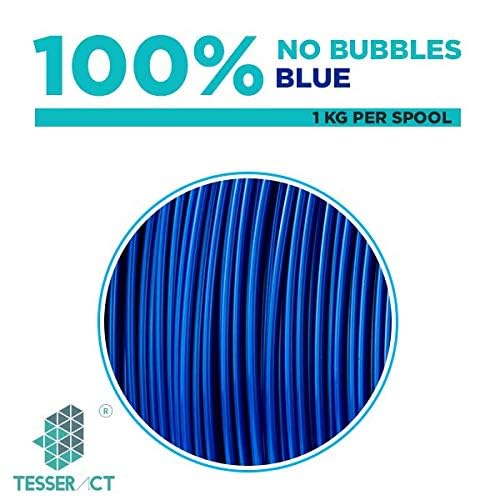 Image of Tesseract Premium PLA + 1.75mm 3D Printing Filament | Dimensional Accuracy + /- 0.03mm | Compatible with Most FDM Printers | 800 Grams 3D Printer Filament - PLA Blue (Pack of 1)