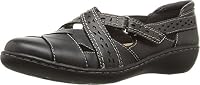 Clarks Women's Ashland Spin Q Slip-On Loafer, Black, 9 US Wide