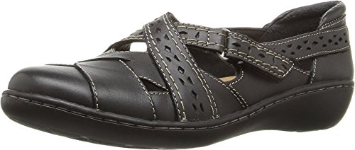Clarks Women's Ashland Spin Q Slip-On Loafer, Black, 8.5