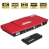 BREITE KOMPATIBILITÄT: Der HDMI-Switch funktioniert mit allen HDMI-integrierten Geräten, wie PCs, Laptops, Fire-Sticks, Spielekonsolen (Xbox 360, Xbox One, PS3, PS4), Projektoren, TV-Empfängern, Fernsehern (einschließlich Smart-TVs), VR und Andere. Unterstützt alle gängigen Audioformate.