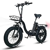 Y20 E-Bike Klapprad 20 Zoll, Upgrade Elektrofahrrad Damen mit 15AH 48V Lithium-Batterie Mit Bürstenlosen Motor, Shimano 7-Gang | 5 Speed Gear, Max Range 100km