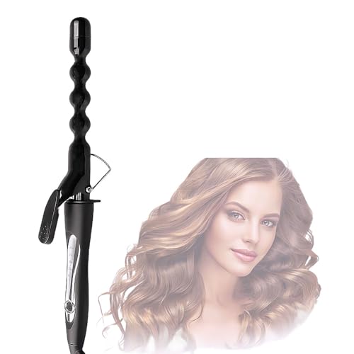 Bubble Wand Curling Iron 1”Curling Wand for Long Hair Tourmaline Ceramic 25mm Beach Wave Hair Curler Bubble Barrel Hair Waver Curler for Tousled Waves Curl