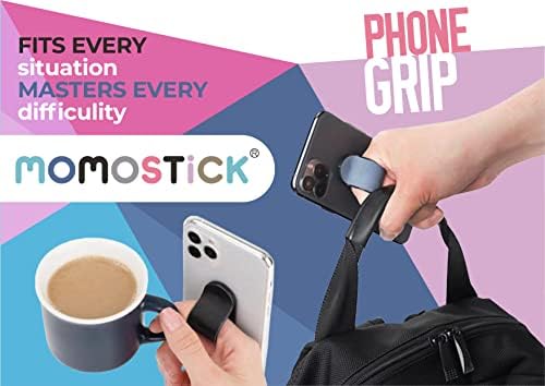 MOMOSTiCK - The Original! Smartphone Finger Holder - Mobile Phone Holder Stand Grip - Mobile Phone Holder Mobile Phone Ring (Marble Series - Green)