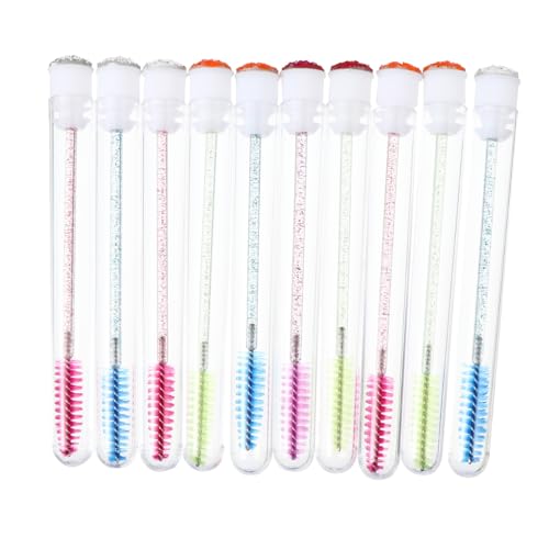 Veemoon 10個 詰め替え可能なのアイラッシュチューブ ブラシ 美容液対応 軽量漏れ防止 シール密閉 小型コンパクト メイクツール ダイヤモン