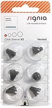 Signia Click Sleeves Vented (6 Stück) für Siemens, Signia und Audio Service IdOs und Ex-Hörer (XS)