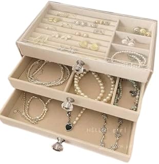 منظم إكسسوارات أكريليك بأدراج قطيفة - ترتيب أنيق ومثالي K