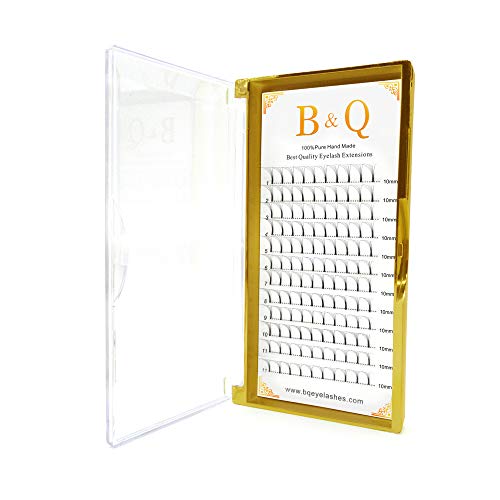 Volume Lash Extensions 3D 5D Long Stem Premade Volume Eyelash Extensions Premade Fans Eyelash Extensions .07 .10 Premade Volume Fans C D Pre made Lash Fans (5D-C-0.10, 11 mm)