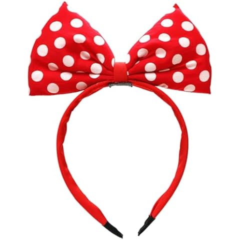 1PCS Red Bow Headband Valentine's Day for Women and Girls, Cute Sweet White Dots Simple Bow Headbands Headdress Hair Band Red Bow knot Hair Bands Valentines Day Cover