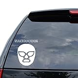 DiamondCutStickerz Nacho Luchador Lucha Libre Mexican Wrestling Decal Sticker Car Truck Motorcycle Window Bumper Laptop Wall Decor - Size (09 Inch / 23 Cm Tall) - Color (Gloss White)