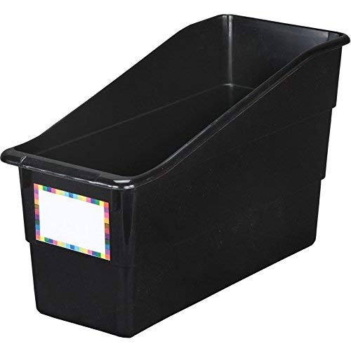 Really Good Stuff Book and Binder Holder Plastic Storage Bins (Set of 12) – Book Bin Containers for Office Organization, Magazines, Teacher Supplies, Classroom Organization – File Organizing Bins
