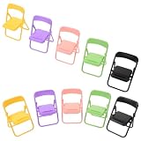 Vaguelly Mini Silla Plegable Soporte para Teléfono Celular Sillas De Casa De Muñecas En Miniatura Modelos De Escritorio Plegable Caramelo Soporte para Teléfono Móvil Silla Plegable Cuna