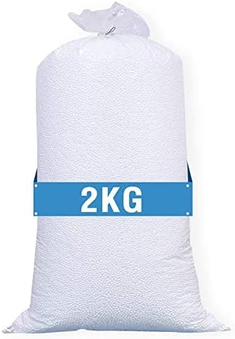 Beans,Premium 2 Kg Beans for Bean Bag Filling Bean Bag Filler 2.0 kg High Density White Balls- Sun White (2 kg Beans) White