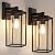 LUTEC 2 Pack Outdoor Wall Light Fixtures, Exterior Waterproof Lanterns with Aluminum Frame and Clear Glass Shade, Modern Matte Black Wall Sconce Outdoor Lighting for Patio, Front Door, Entryway