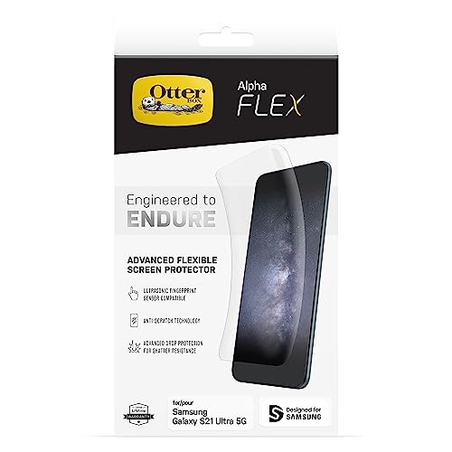 OtterBox Alpha Flex Flexible Screen Protector for Galaxy S21 Ultra (5G) - Clear by Otterbox - Used condition - CA$14.39