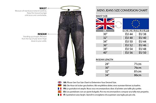 Newfacelook Mens Motorcycle Protective Lined Jeans Pants Trousers W32 L34 #TOP2