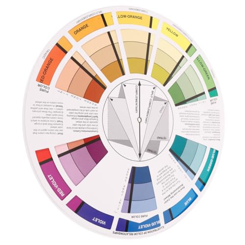 ARTSEWPLY Standard Color Learning Wheel for Painting and Makeup Blending Compact Lightweight Color Chart Tool for Artists Students and Nail Designers Creative Palette for Art Classes and