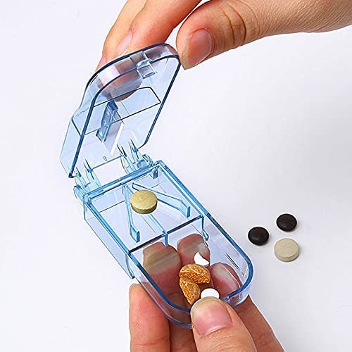 PURCHASE ZONE- 2pcs Pill Cutter Pill Splitter with Blade and Storage Compartment for Small or Large Pills Cut in Half Quarter for Tablet Vitamin Medicine 3