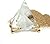 Crystal Pyramid Prism, Feng Shui Crafts Meditation Crystal with Gold Stand for Home Office Art Decor, Pyramids Gift, Stand for Prosperity, Positive Energy and Good Luck(2.36inch/60mm)