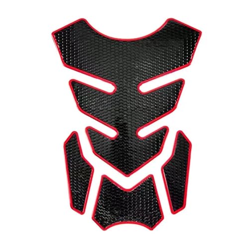 Protège réservoir moto autocollant universel en résine noire style arête de poisson