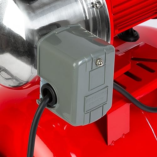 Eberth Autoclave Per Acqua Per Casa 3600L/H, 5Bar, 750W, Pressostato Per Funzionamento Automatico, Serbatoio In Acciaio Verniciato Da 50L, Altezza Di Aspirazione 9M, Altezza Di Mandata 40M - 5