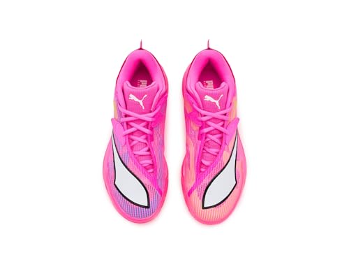 PUMA Mens All-Pro Nitro 2 Showtime Basketball Shoes Poison Pink/Bright Aqua/Lime Squeeze 14 Medium - image 2