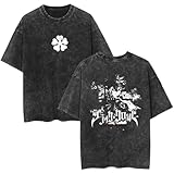 Anime Black Asta Clover Camiseta Impresa Retro Algodón Manga Corta Moda Harajuku Streetwear Unisex Camiseta Asta Cosplay Tops De Verano-B||l