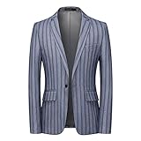 Men Blazer Classic Designer Business Social Costume Slim Wedding Dress Suit Light Blue 4XL