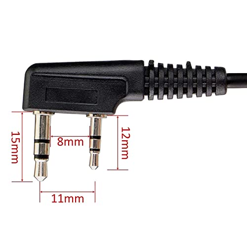 Retevis 2 Pin Ptt Mic Covert Acoustic Headset Compatible With Kenwood Puxing Baofeng Uv-5R Uv-5Ra 888S Retevis Rt22 Rt21 H777 (1 Pack) #TOP4