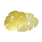 Banana Leaf Placemats | Palm Leaves Decor | Set of 6 Vinyl Palm Leaf Placemats for Indoor and Outdoo