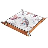 APPLICAZIONE Il vassoio quadrato per dadi è facile da piegare o aprire. Comodo da portare ovunque per giocare a giochi da casinò giochi da bar giochi di intrattenimento alla festa con la famiglia e gli amici o abbastanza grande da contenere orologi gioielli chiavi monete cambio caramella.