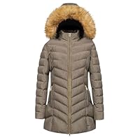 Giacca Donna Femminile A Metà Lunghezza Giunta Impermeabile Leggera Con Cappello In Pelle Più Size Gigante Calde A Vento A Maniche Lunghe Cachi L