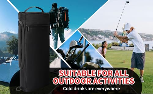 OUUTMEE Golf Cooler Bag, Thickened Wine cooler bag - Holds 6 Beer Cans or 2 Wine Bottles, Leakproof Insulated Beer Cooler Bag for Golf, Travel, Camping - Image 5