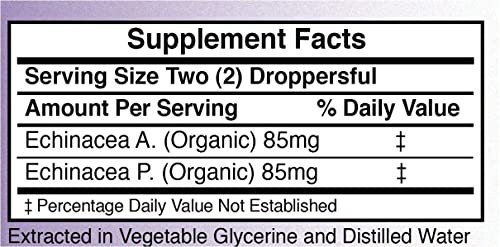 Herb Lore Echinacea Tincture 4 Fl Oz - Alcohol Free Liquid Echinacea Drops For Kids And Adults - Herbal Immune System Booster Supplement - Echinacea Augustifolia & Echinacea Purpurea Extract #TOP1