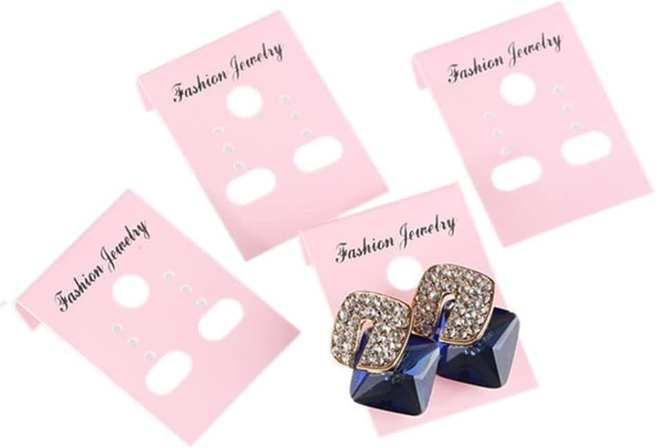 AKOAK 100 Pcs Earring Display Card, 1.2" x 1.5" Plastic Earring Card Holder, Earring Jewelry Organizer, Gold image 4