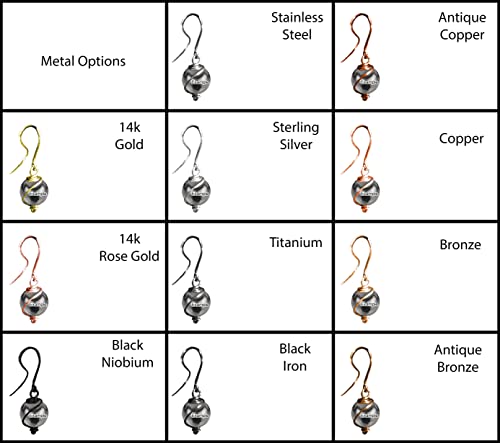 Ruby And Zoisite 10Mm Dangly Swirl Drop Earrings In Steel, Copper, Bronze, Black Iron, Titanium, Sterling Silver, 14K Gold, Rose Gold, Or Black Niobium Wire July Birthstone Capricorn Zodiac #TOP1